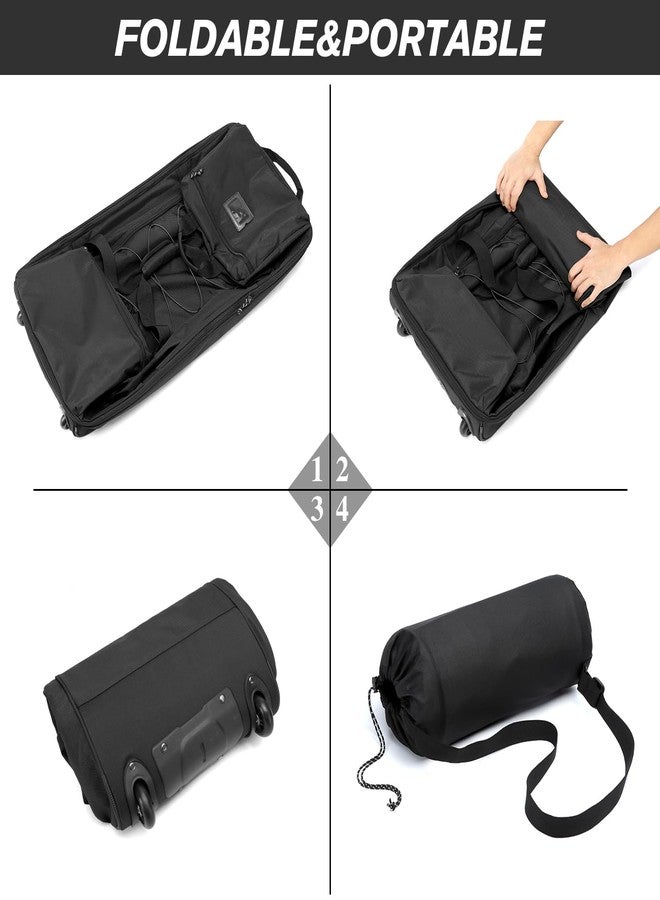 Laripwit Collapsible Duffle Bag with Wheels 130-170L Extra Large Expandable Travel Duffel Bag for Men Women Heavy Duty Military Duffle Bag for Camping Rolling Foldable Carry On Luggage, Black - Image 3